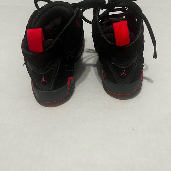 Jordan Kids Black and Red High-Top Sneakers - Picture 3 of 6